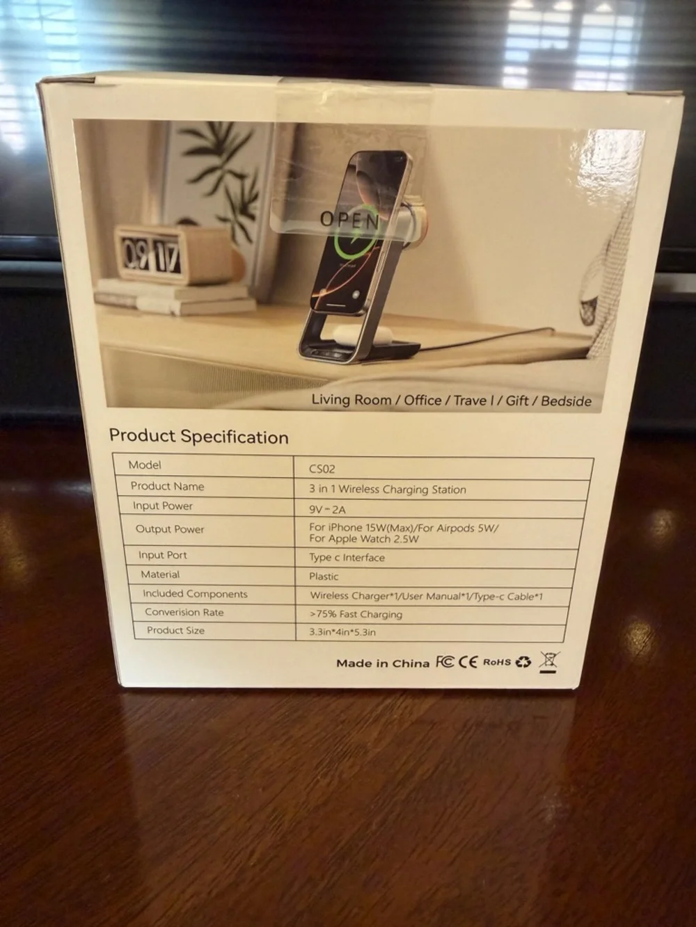 3 in 1 Charging Station for iPhone, Magsafe Wireless Charger White
